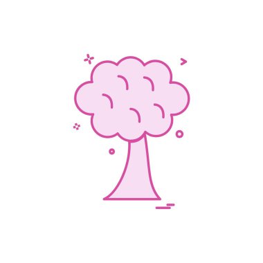 Ağaç simgesi tasarım vektörü