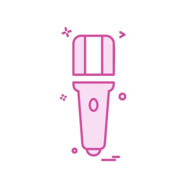 Mikrofon simgesi tasarım, renkli vektör çizim