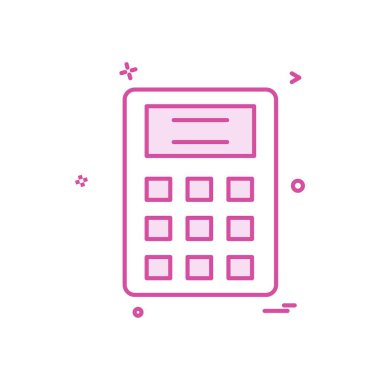 hesap makinesi simge vektör tasarım okulu