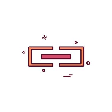 Web bağlantı simgesi tasarım, renkli vektör çizim