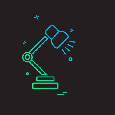 Masa lambası simge tasarlamak vektör 