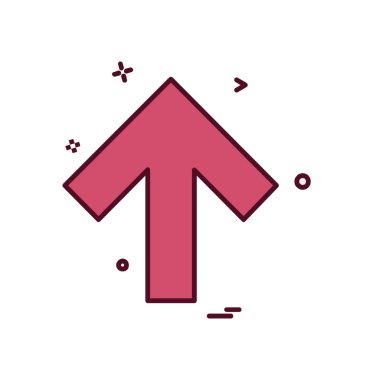 Yukarı ok simgesi tasarım vektörü