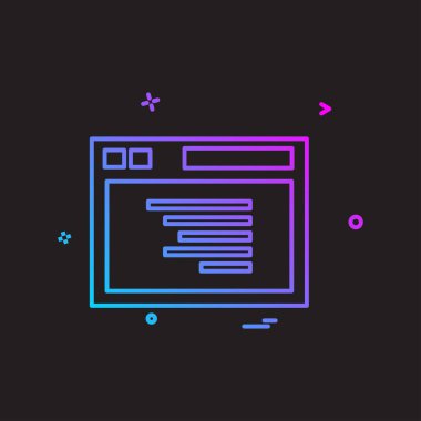 Web yerleşim simgesi tasarım vektörü