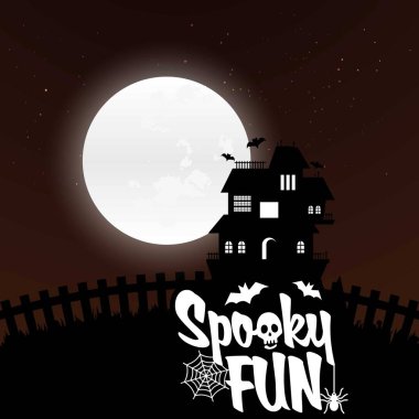 Cadılar Bayramı tatil kartı arka plan renkli vektör çizim 