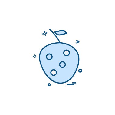 Meyve simgesi tasarım vektörü