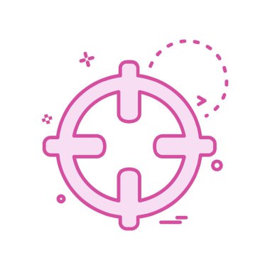 Hedef simge tasarım vektörü 