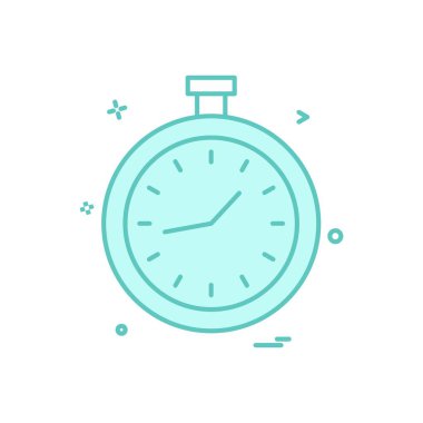 Saat simgesi tasarımı, vektör çizim