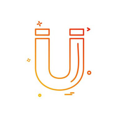 Mıknatıs simge tasarlamak vektör