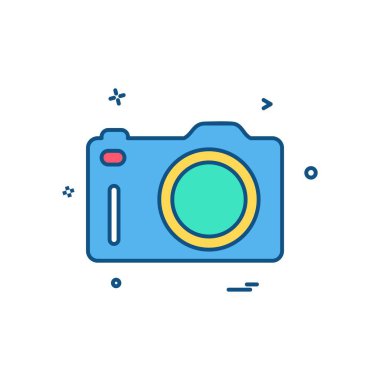 Kamera simgesi tasarım vektörü