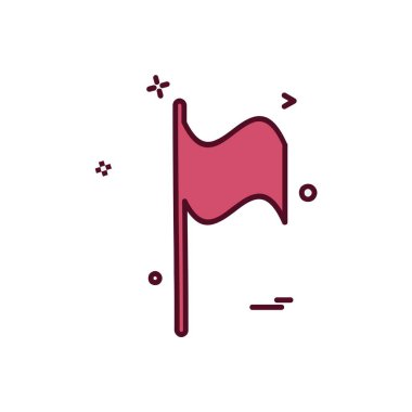 Bayrak simgesi tasarım vektörü