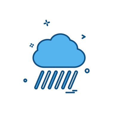 Bulutlu hava simgesi tasarım vektörü