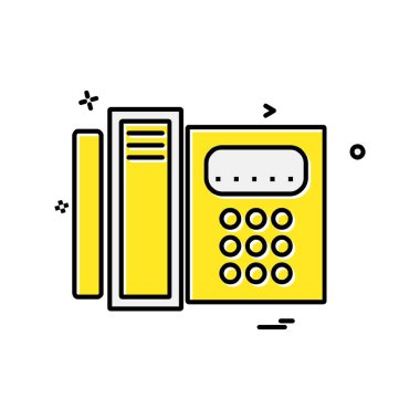 Telefon simgesi tasarım vektörü