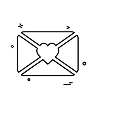 Sevgililer günü simgesi tasarım, renkli vektör çizim