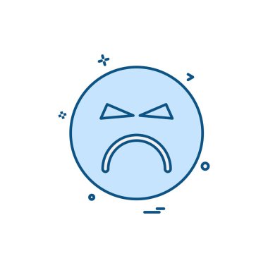 Emoji simgesi tasarım, renkli vektör çizim