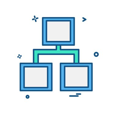 Ağ simgesi tasarım vektörü