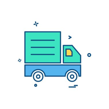 Kamyon simgesi tasarım vektörü