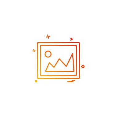 Görüntü simgesi tasarım, renkli vektör çizim