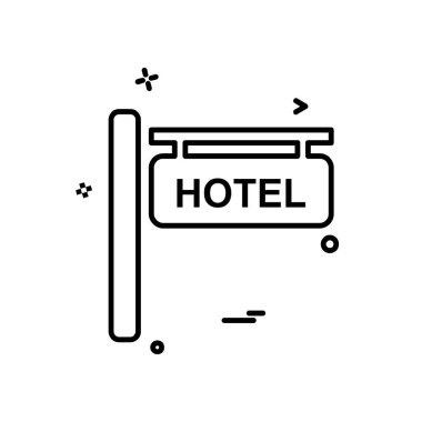 Otel simgesi tasarım vektörü