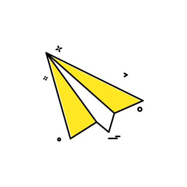 Kağıt Uçak simge tasarlamak vektör