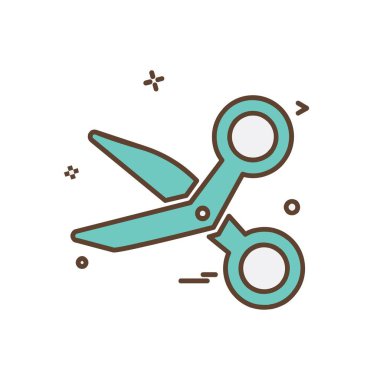 Makas simge tasarlamak vektör