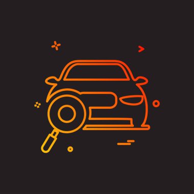 Otomatik Atölye arama araba simge vektör tasarımı
