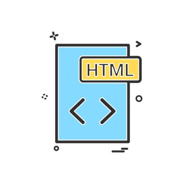 html dosya biçimi ikon vektör tasarımı