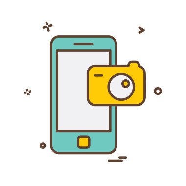 Mobil simge tasarım vektörü