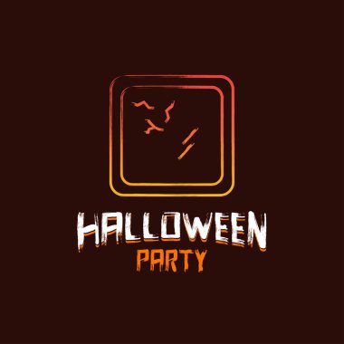 Cadılar Bayramı partisi ile koyu kahverengi zemin vektör tasarımı 