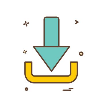 Simgesi tasarım, renkli vektör çizim indir