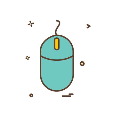 Bilgisayar fare düz simge vektör çizim 