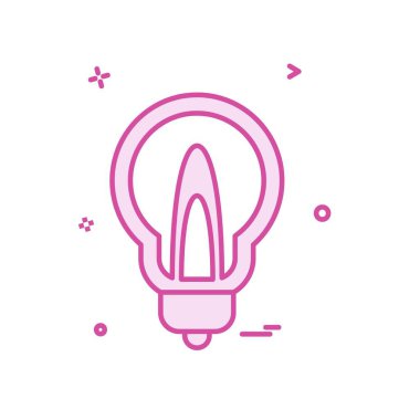 Ampul simgesi tasarım, renkli vektör çizim