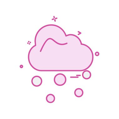 Bulut simgesi tasarım, renkli vektör çizim