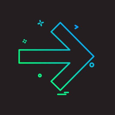 Sağ ok simge tasarlamak vektör