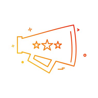 Hoparlör simgesi tasarım, renkli vektör çizim 