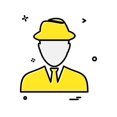 Avatar erkek simge tasarım vektörü