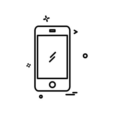 Mobil simge tasarım vektörü