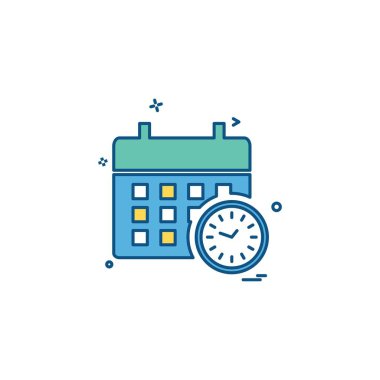 Takvim simgesi tasarım vektörü 