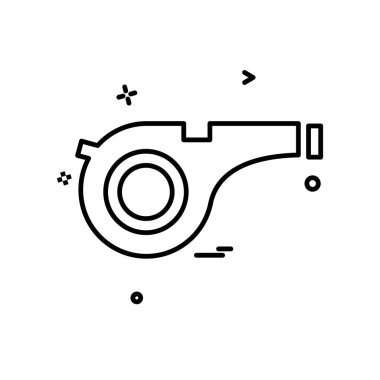 Islık simgesi tasarım vektörü