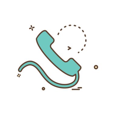Telefon simgesi tasarım vektörü