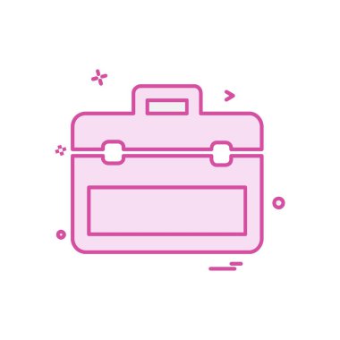 Çanta simgesi tasarım vektörü