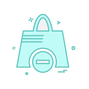 Alışveriş çantası simgesi tasarım vektörü