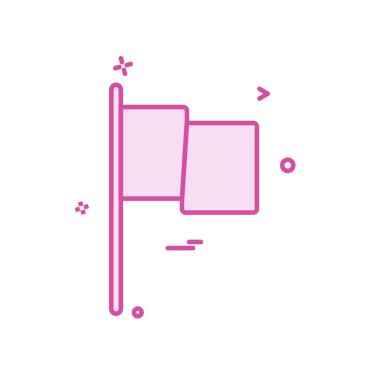 Bayrak simgesi tasarım vektörü