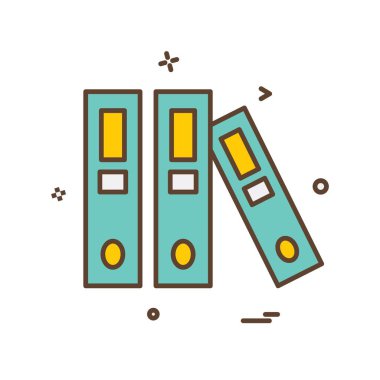 Kitapların simge tasarım vektörü