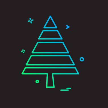 Noel ağacı simge tasarlamak vektör