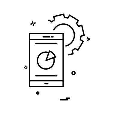 Mobil simge tasarım vektörü