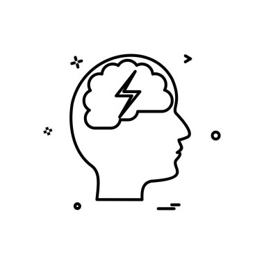 Zihin simge tasarlamak vektör 