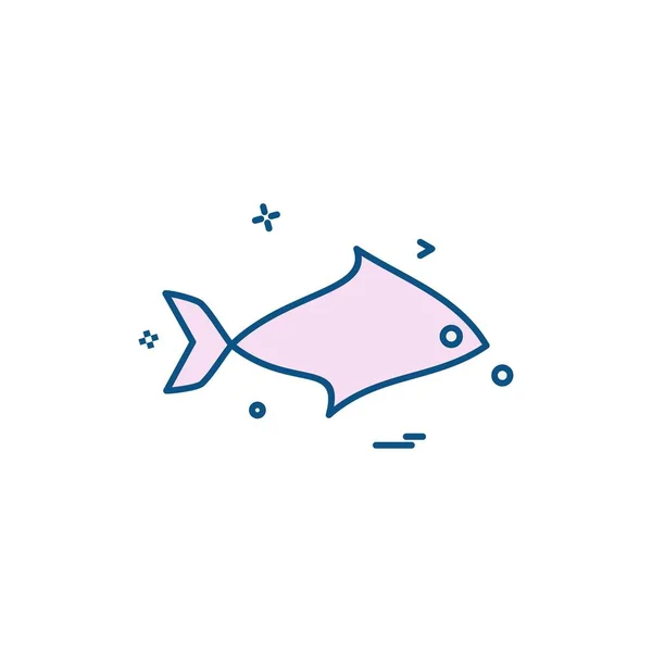 Fish Icon Design Vector — Stock Vector