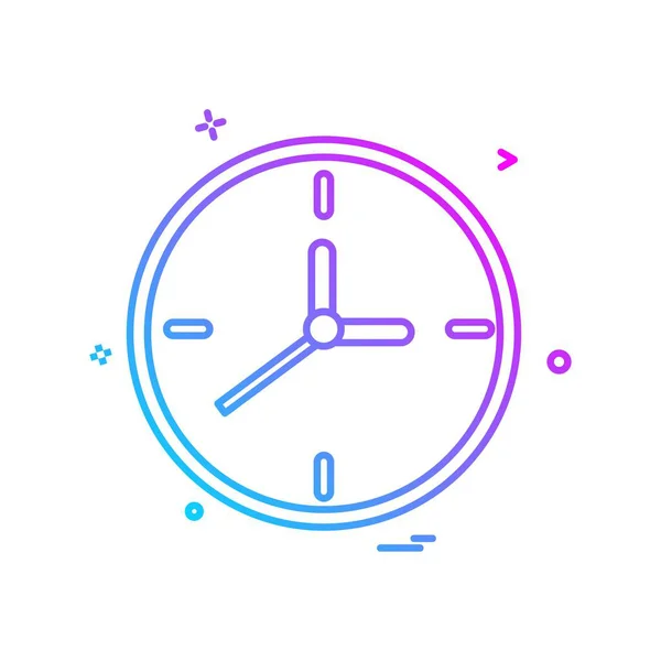 Saat Simgesi Vektör Tasarımı — Stok Vektör