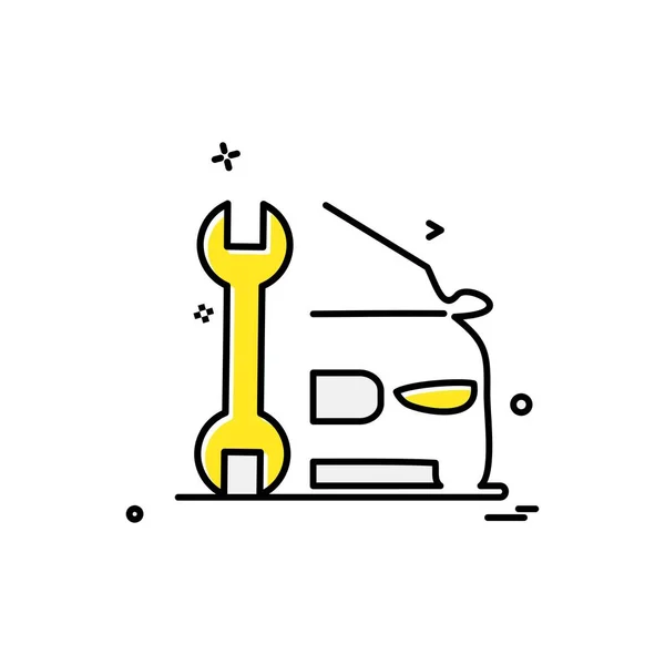 Car Workshop Icon Design Vector — Stock Vector