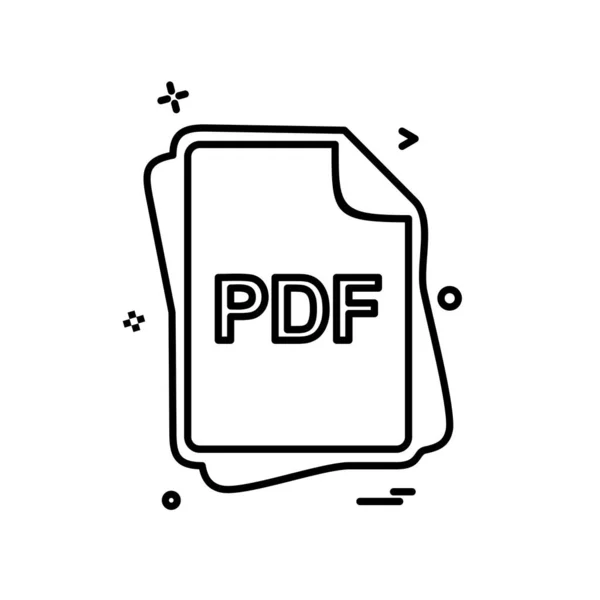 Pdf Dateityp Icon Design Vektor — Stockvektor